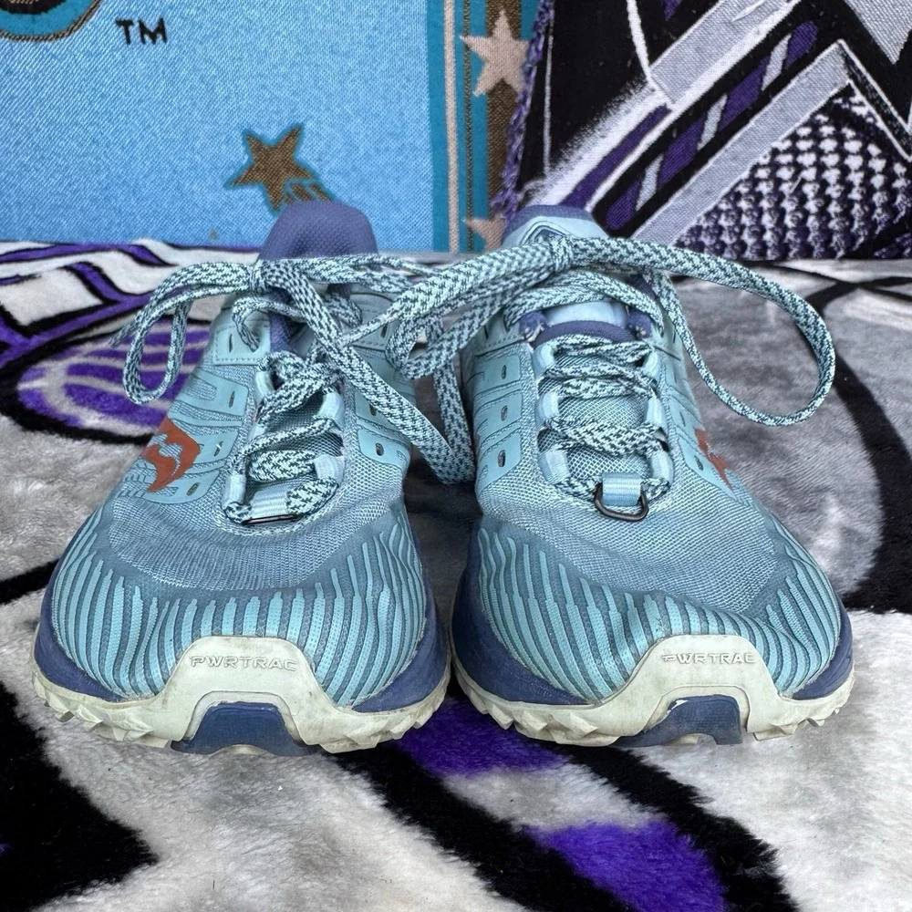 Size 7 - Saucony Woman's Mad River TR2 Blue Mesh Sneakers‎ S10582-35 - Picture 2 of 9